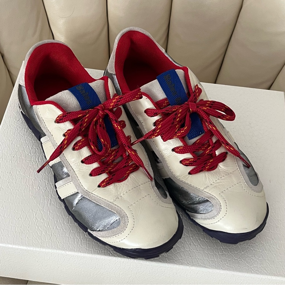 Wales Bonner Silver Paneled Sneakers size 7 - Picture 7 of 10